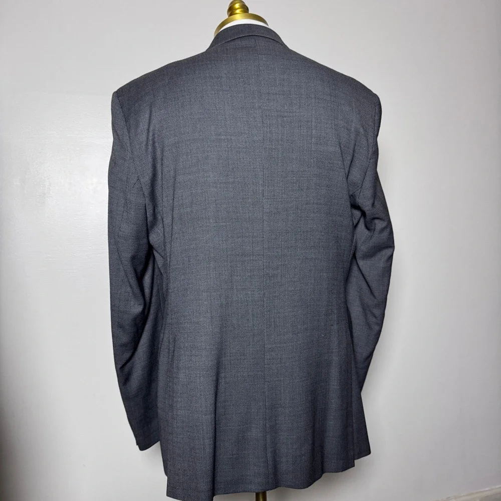 Awearness Kenneth Cole Suit Mens 44L 38W Grey Slim Fit Wool Blend Two Button - Picture 3 of 7